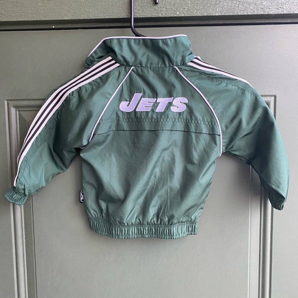 NFL NY Jets Windbreaker Green and White Jacket Boys Size 3T